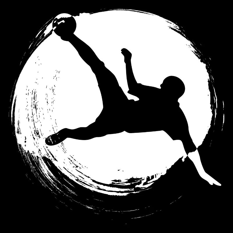 Fußballschere Mann Weiß