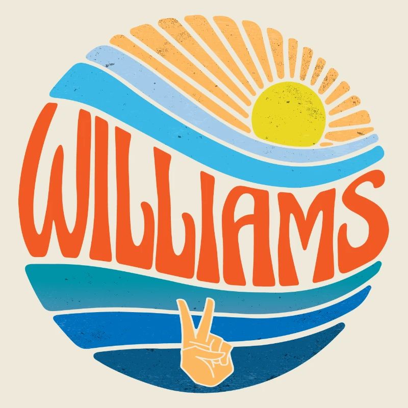 Williams Hemd Vintage Sunset Williams Groovy Krawatte