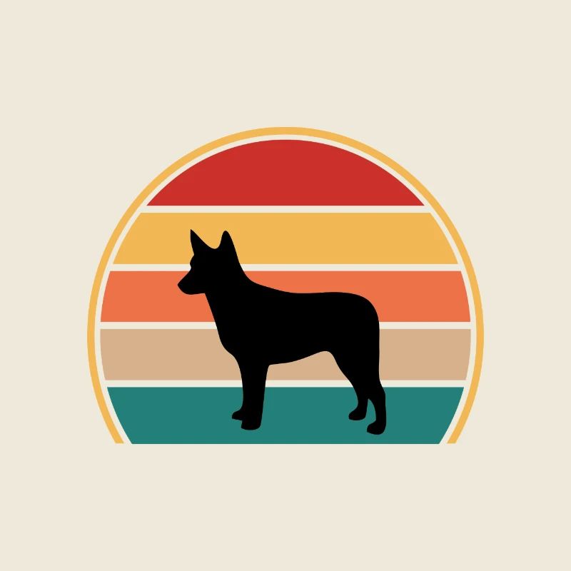 Australischer Stumpy Tail Cattle Dog Silhouette