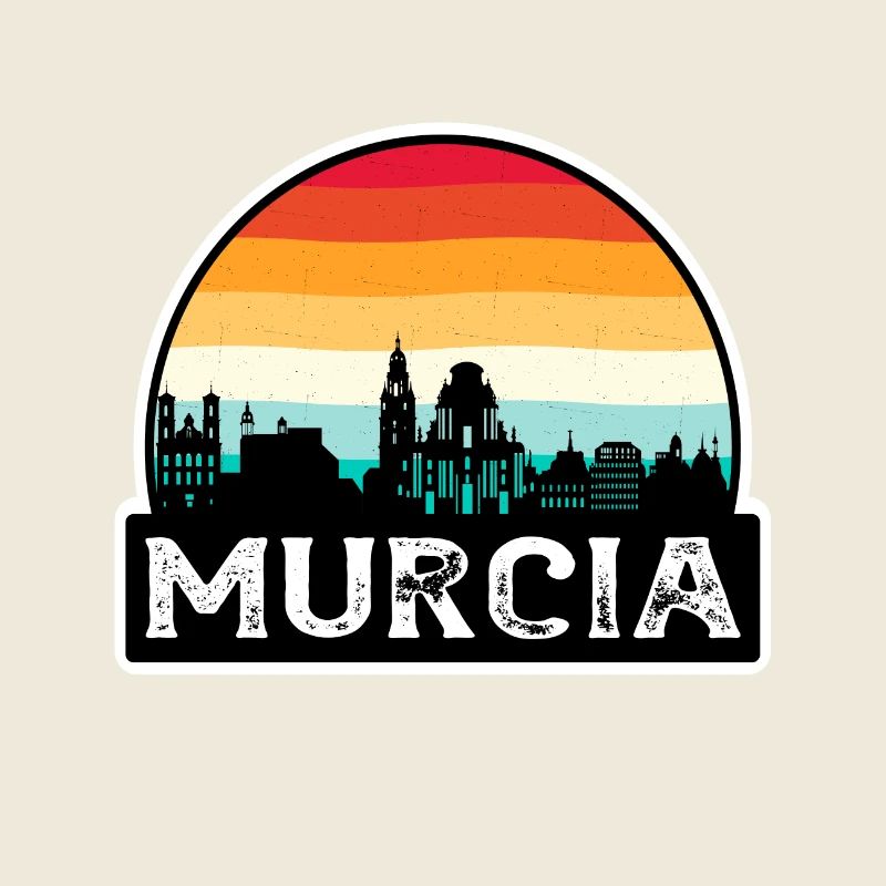 Murcie Espagne Flag Skyline Souvenir de voyage