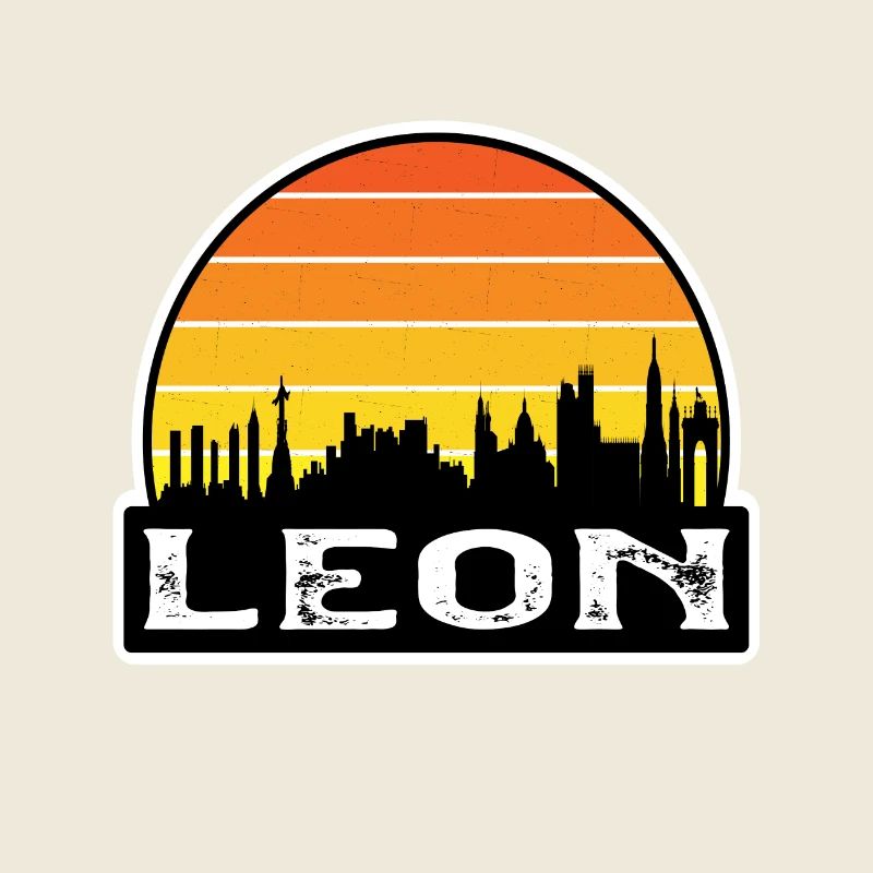 Leon Mexiko Flagge Skyline Reise-Souvenir