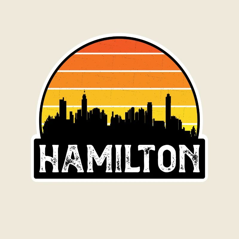 Souvenir de voyage Skyline du drapeau du Canada de Hamilton