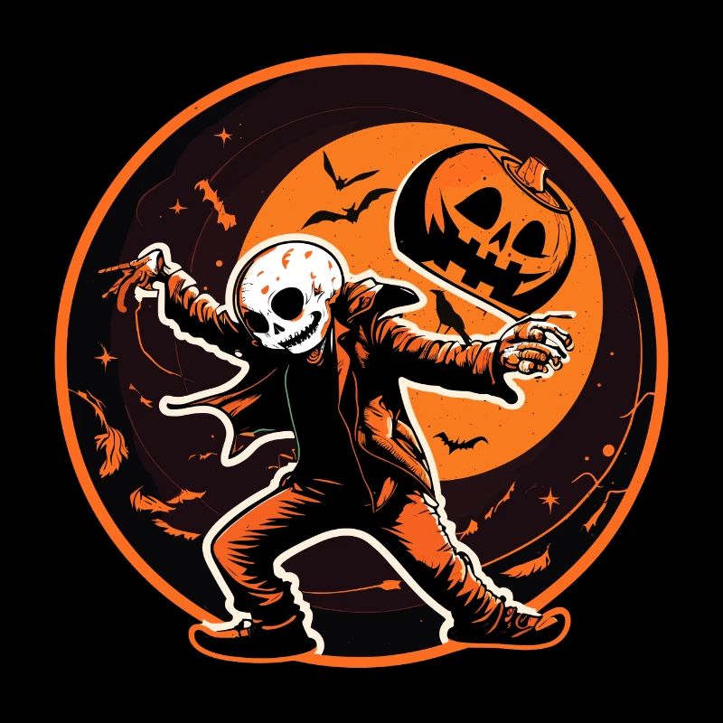 Halloween Jack O Lantern Dabbing Pumpkin