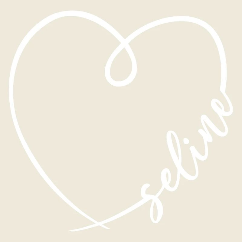 Seline nom calligraphie coeur