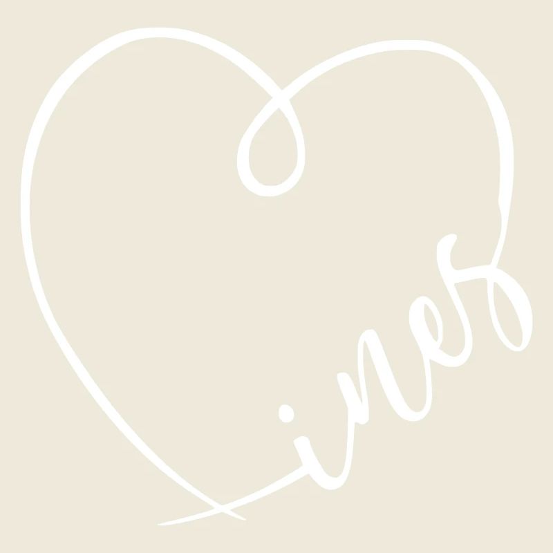 Ines Nom Calligraphie Coeur