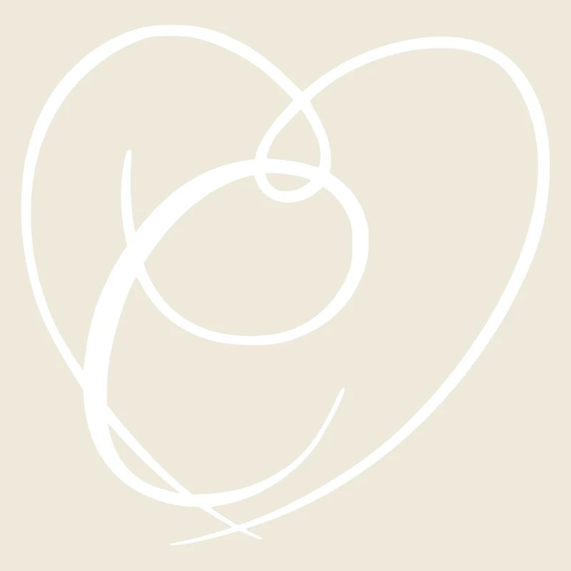 Letter C Calligraphy Heart