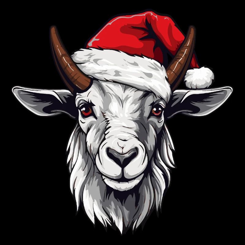 Tête d’animal de Noël de chèvre