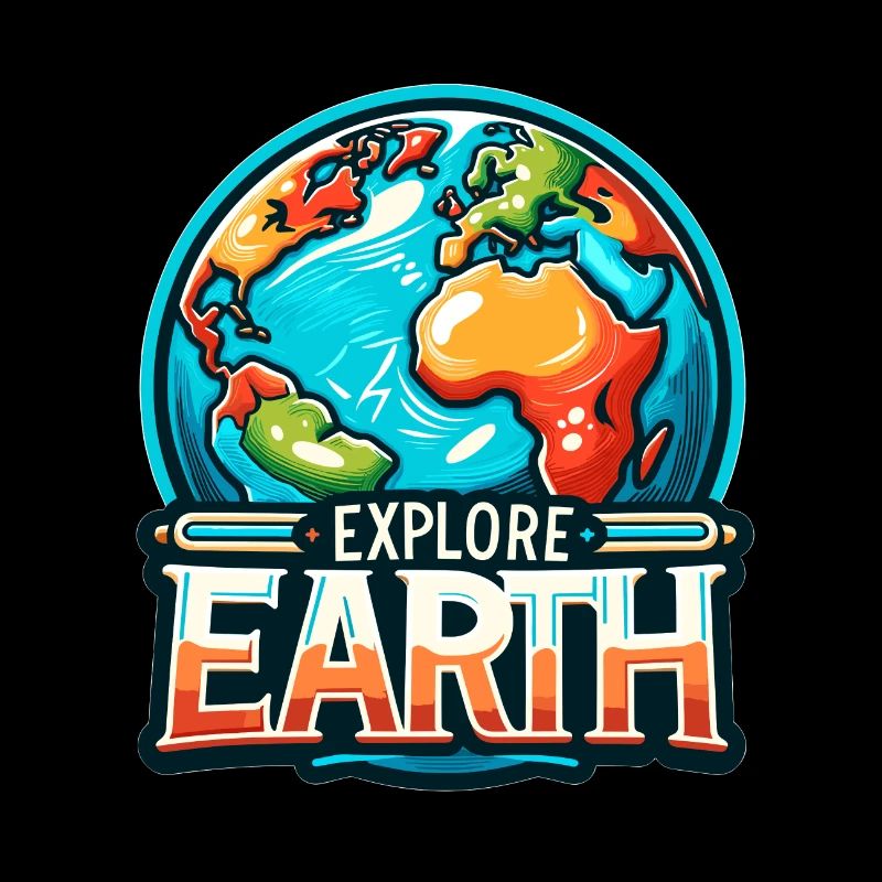 Explore Earth - Erde Illustration