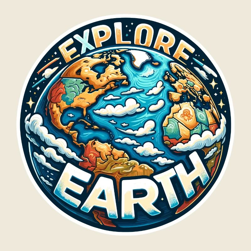 Explore Earth - Erde Illustration