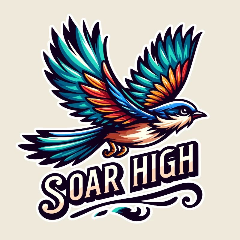 Soar High - Vogel Illustration
