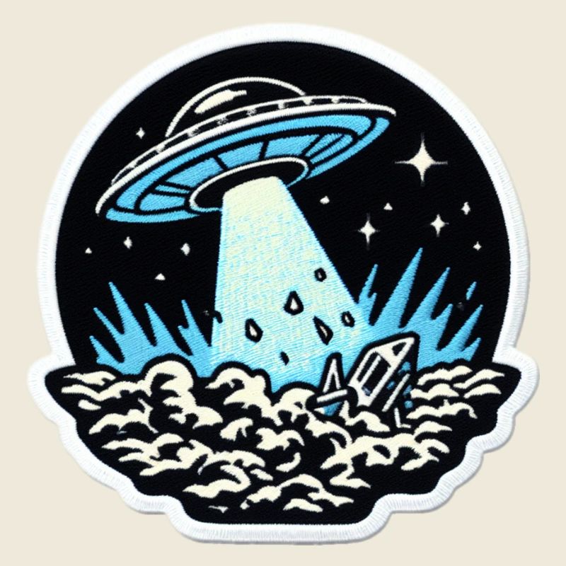 UFO-Lichtstrahl Patch