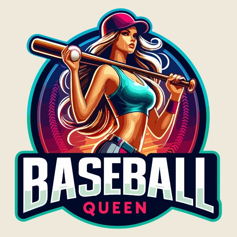 Baseball Queen Female Athlete Design