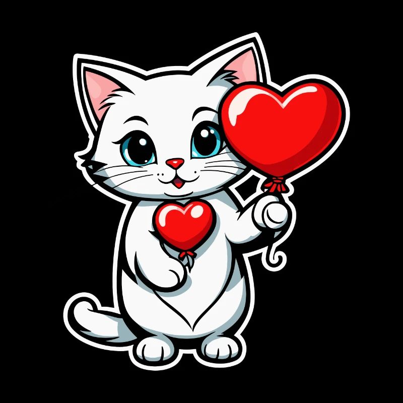 Coeur de chat - Saint-Valentin