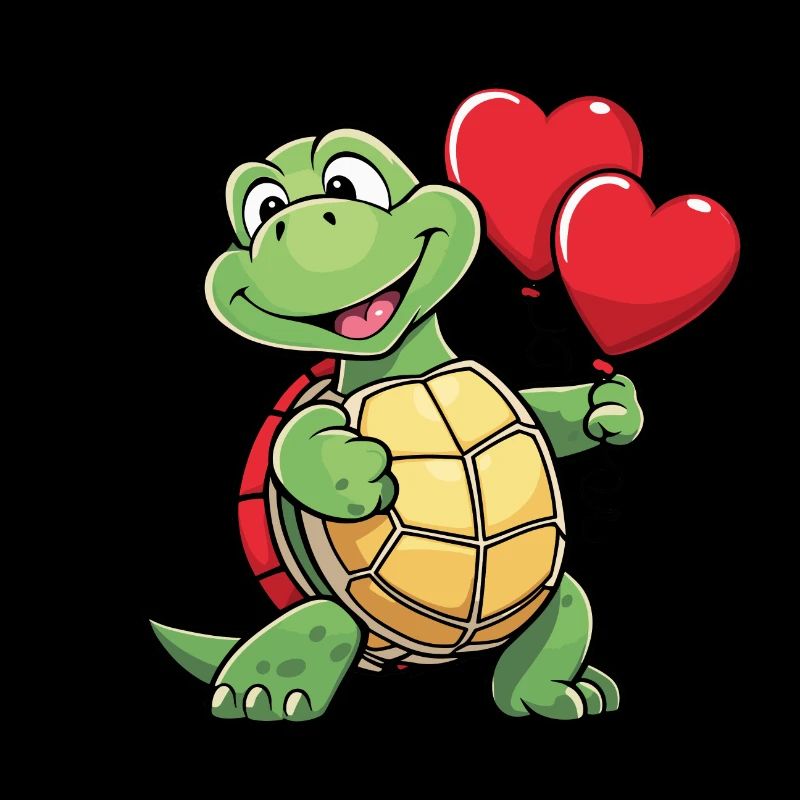 Schildkröte Herz - Valentinstag
