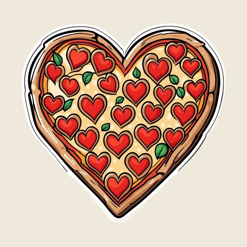 Coeur de pizza - Saint-Valentin