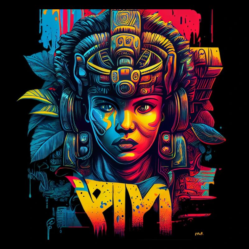 Graffiti-inspired Mayan Kin Comic Style