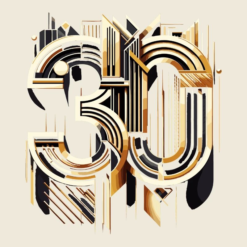 30 Years Gold Modern 30th Birthday Gift