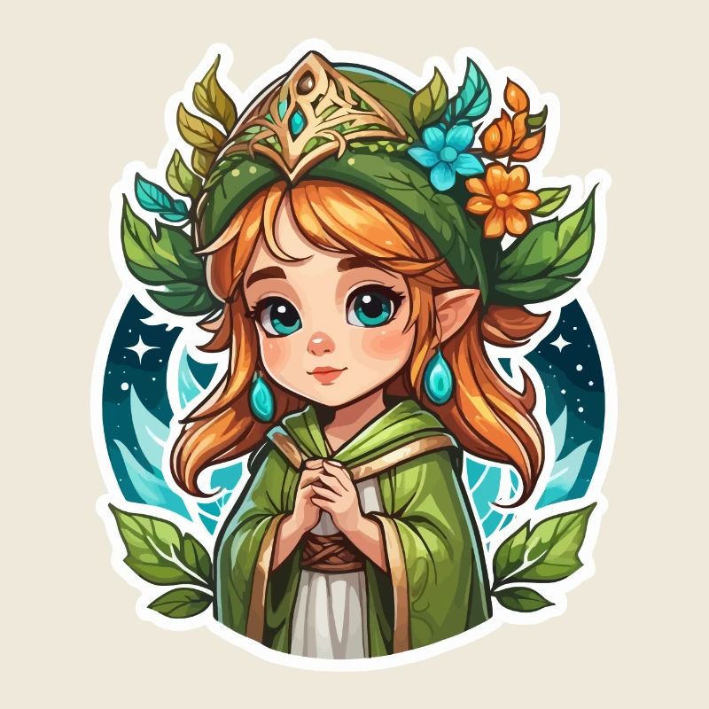 Druid Cute Illustration