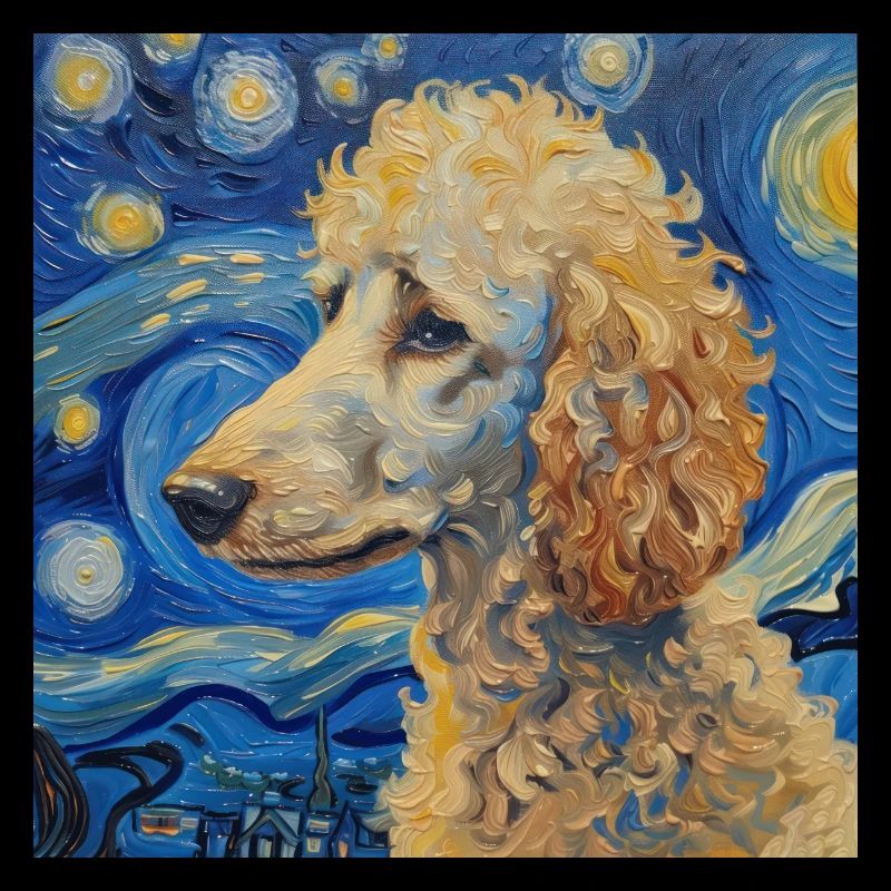 Caniche Van Gogh cadeau