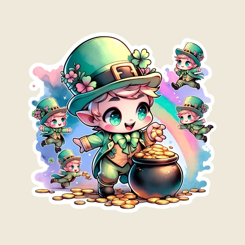 Lutins Chibi de la Saint-Patrick