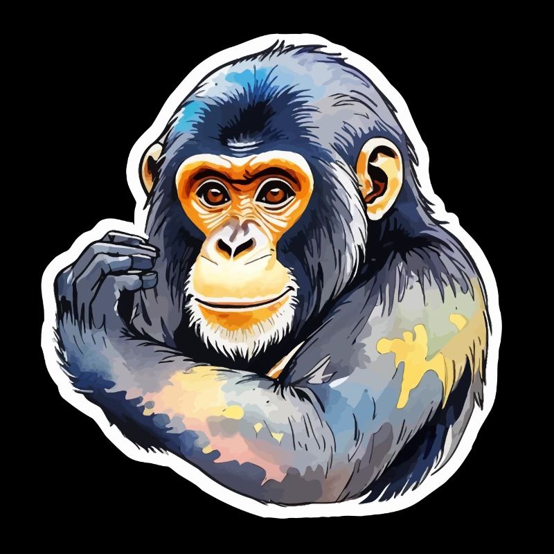 Aquarelles de singe