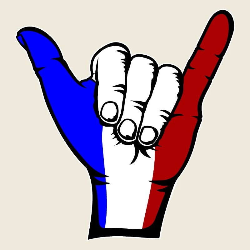 Symbole de surf du drapeau de la France
