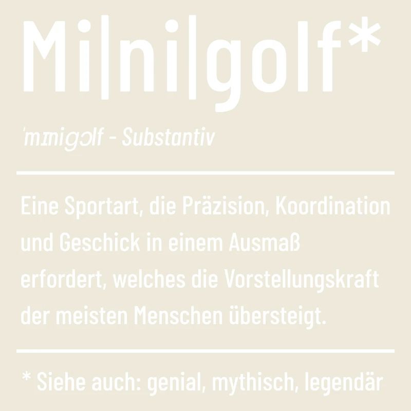 Minigolf Definition Miniatur Golf - Bahnengolf