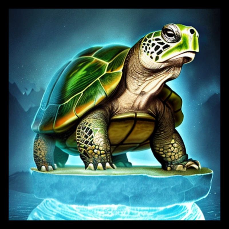 Turtle on a glacier