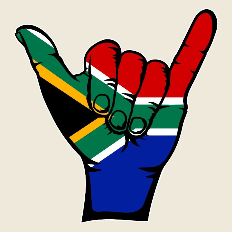 Drapeau de l’Afrique du Sud Symbole de surf