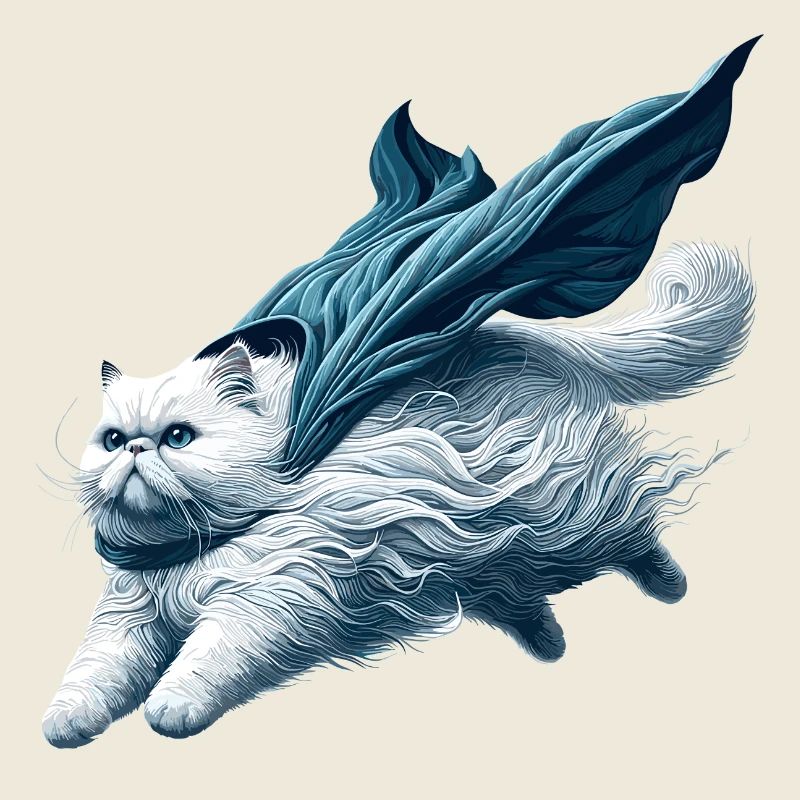 Super chat persan blanc chat persan cadeau