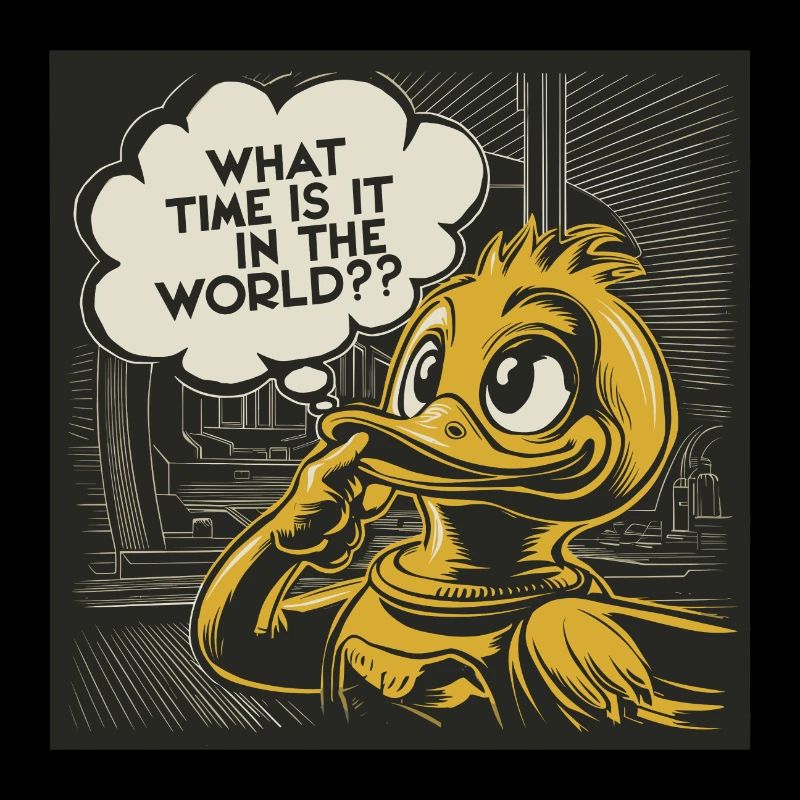 Thoughtful Yellow Plastic Duck Duck Statement