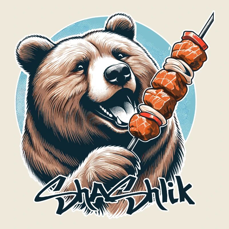 Schaschlik Fleischspieß Bär Geschenk