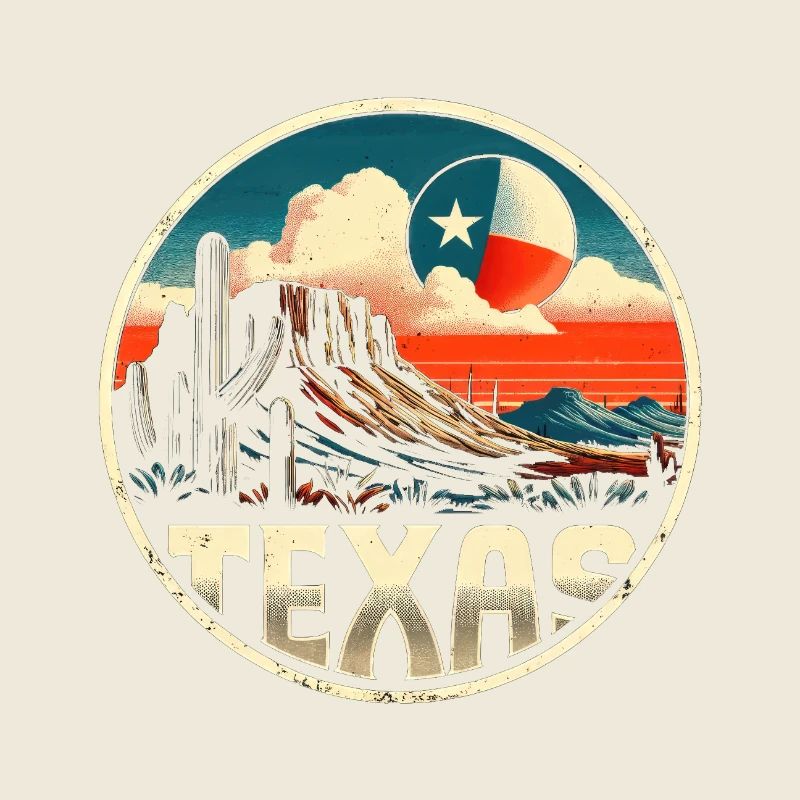 Texas Sunset Badge