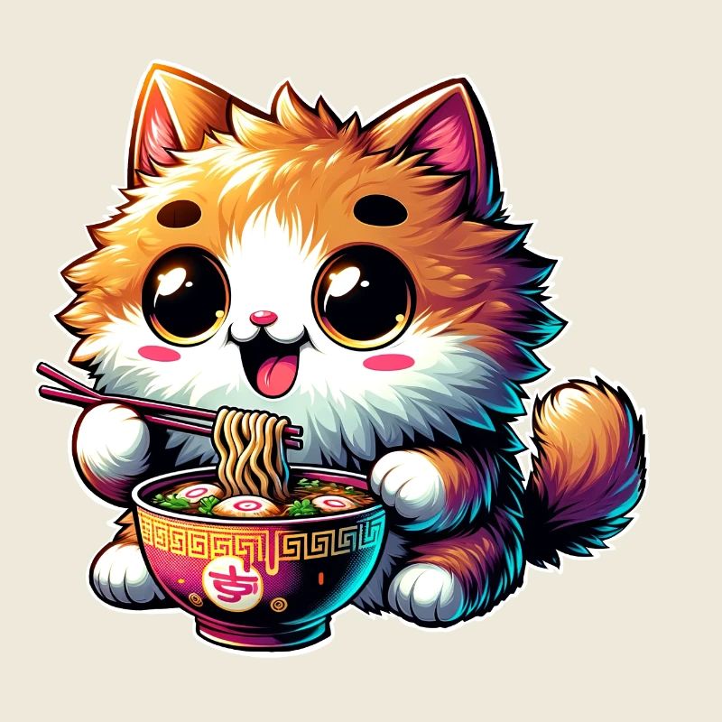 Chat Ramen Kawaii Anime