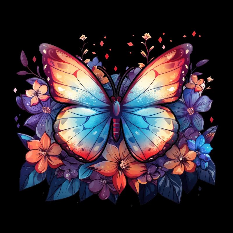 Butterfly, Flowers, Spring, Nature