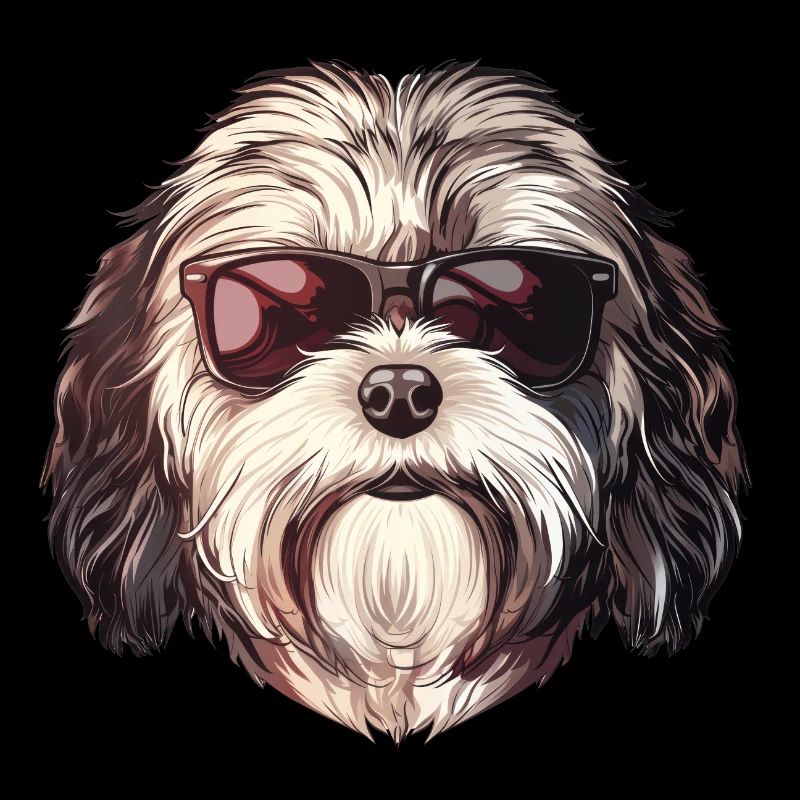 Havanese, Dog, Sunglasses, Summer