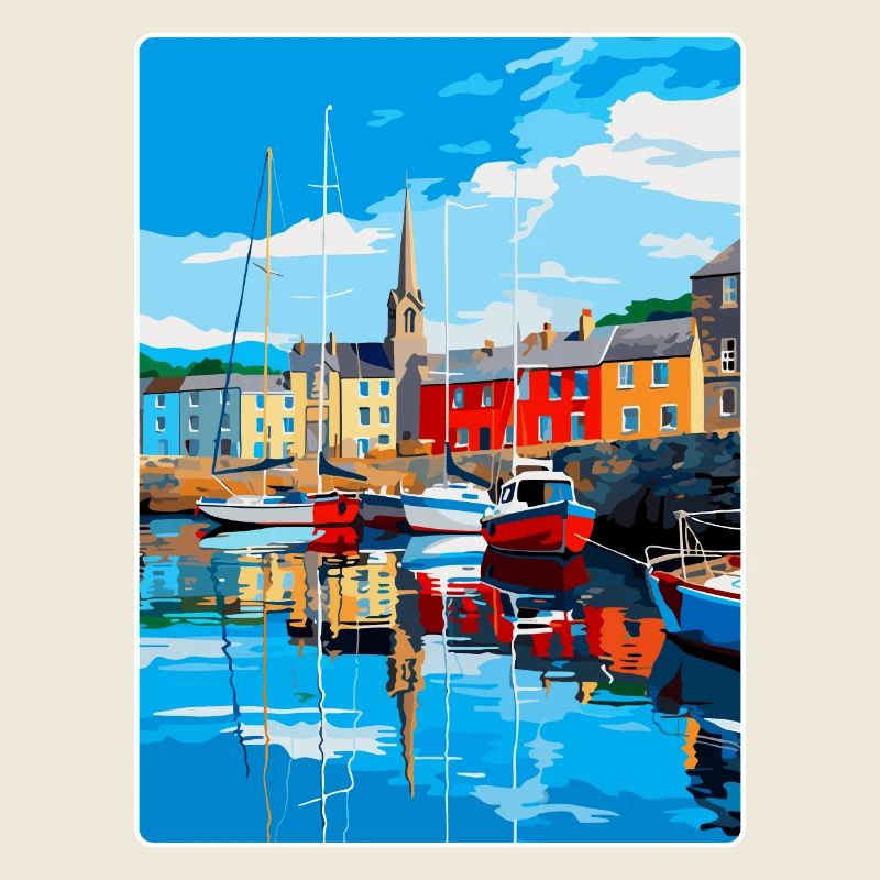 Padstow, Cornouailles, Angleterre, Royaume-Uni, Affiche de voyage, Souvenir