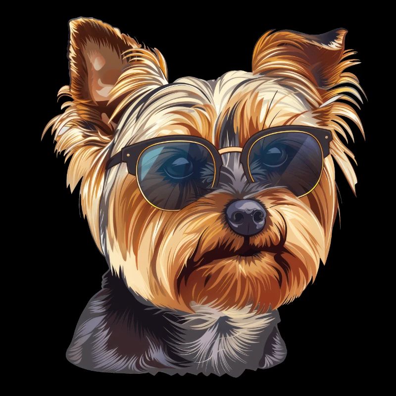 Yorkshire Terrier, Hund, Sonnenbrille, Sommer