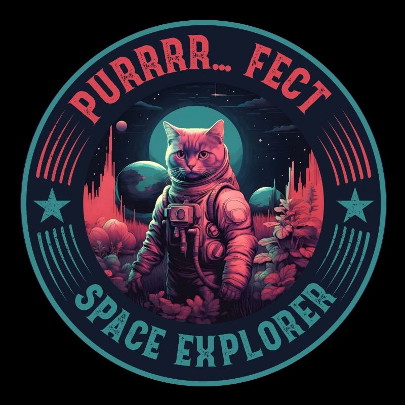 Astronaute Bengal Cat Retro Space Explorer