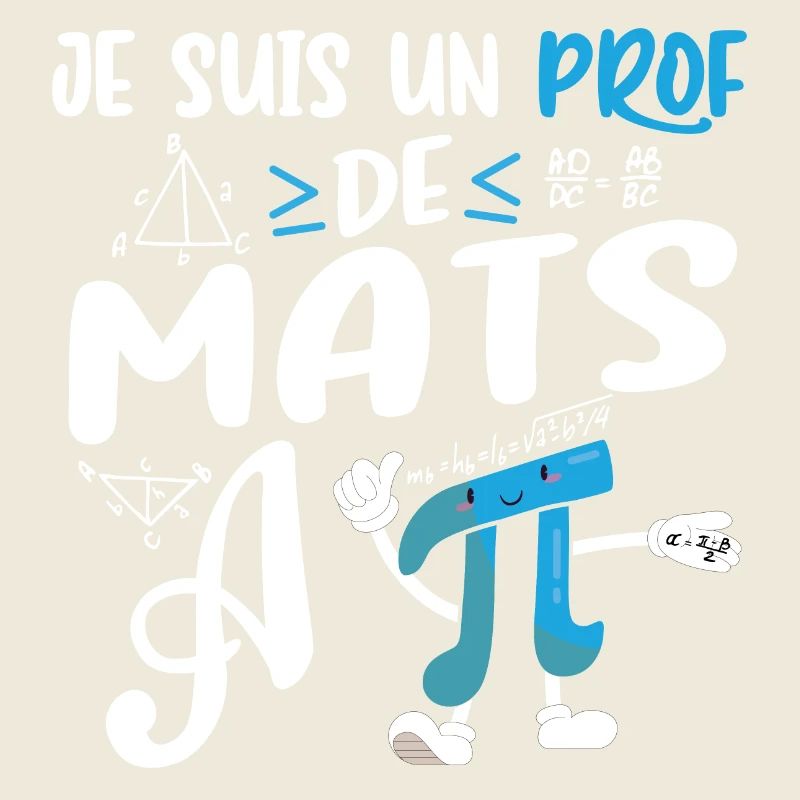 Prof de Maths Happy Cadeau Drôle Mathématicien