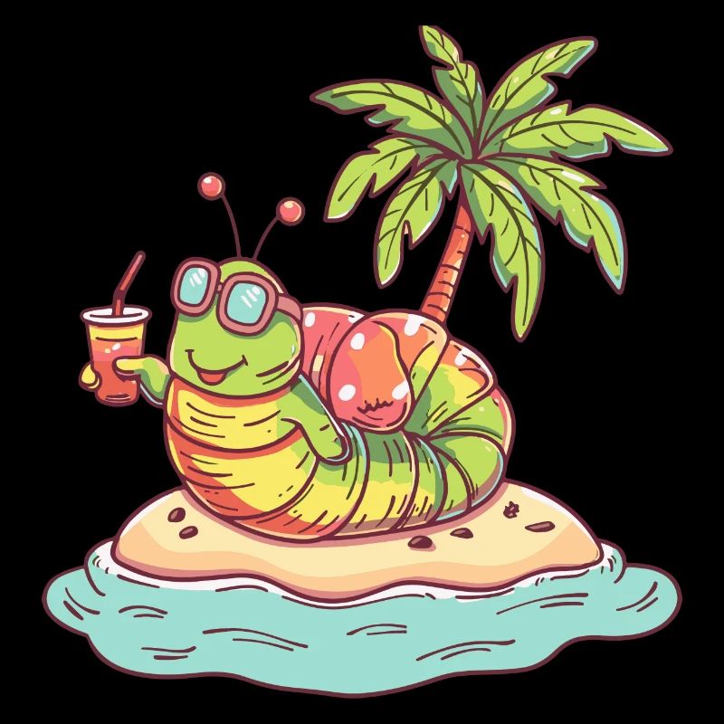 Worm Summer Beach Comic