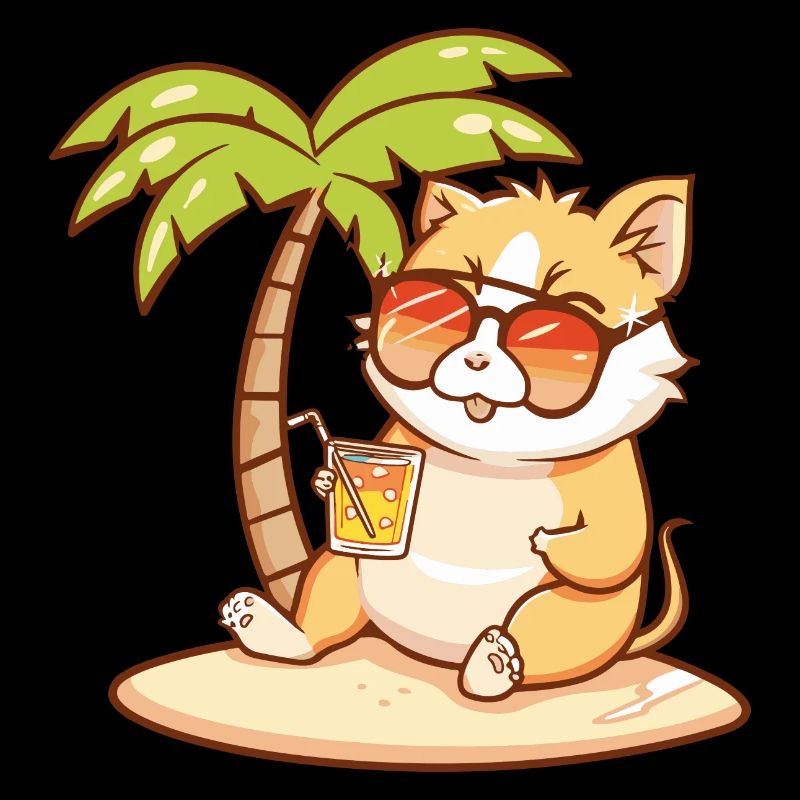 Hamster Sommer Strand Comic