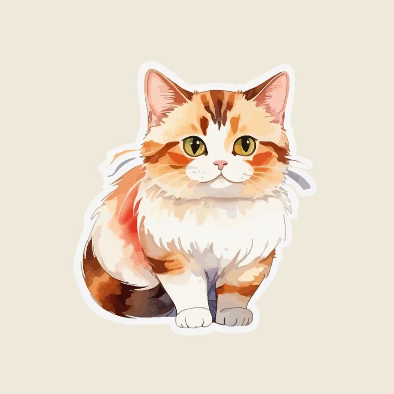 Munchkin Teckel Chat Aquarelle
