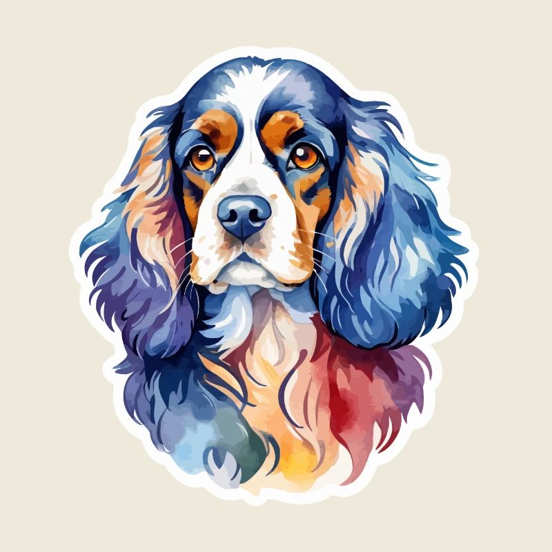 American Cocker Spaniel Wasserfarben