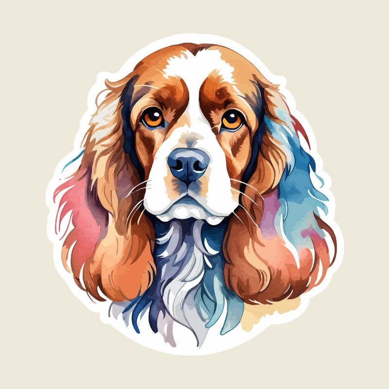 American Cocker Spaniel Wasserfarben
