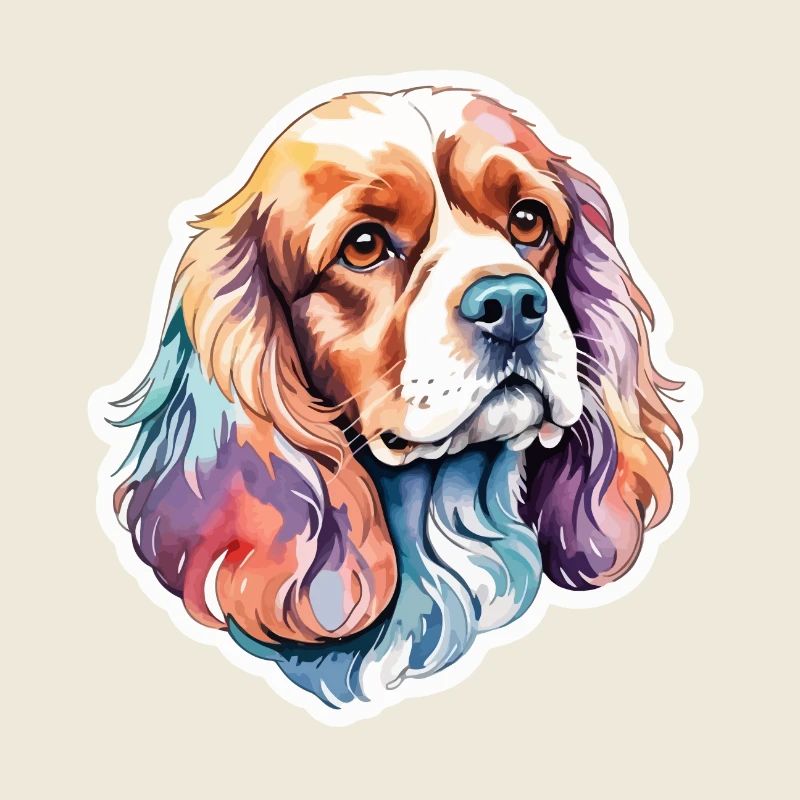 American Cocker Spaniel Wasserfarben