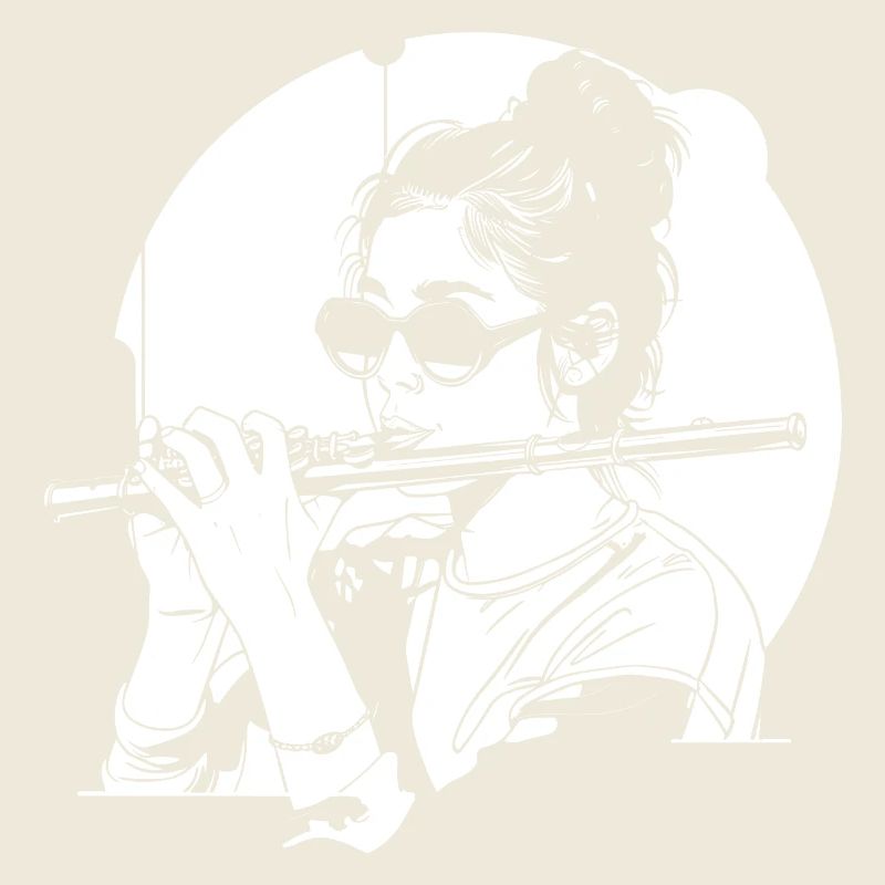 Drawing flutist