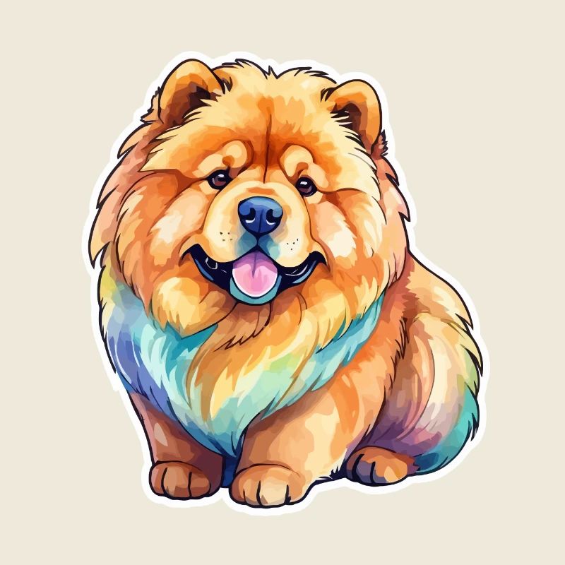 Chow Chow Aquarelles