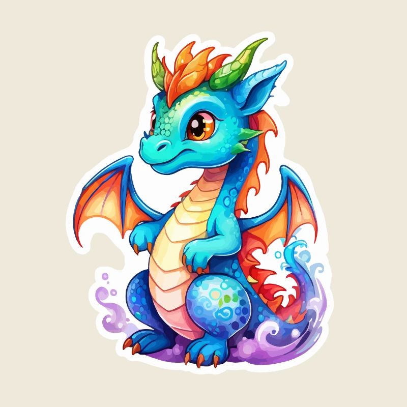 Aquarelles de dragon