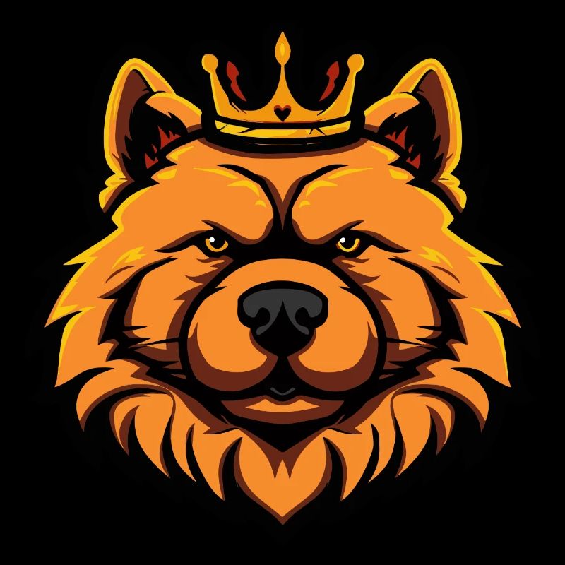 Chow Chow Hund Krone